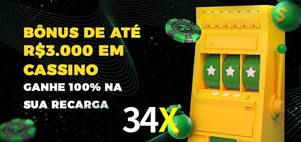 34X melhor bônus de depósito